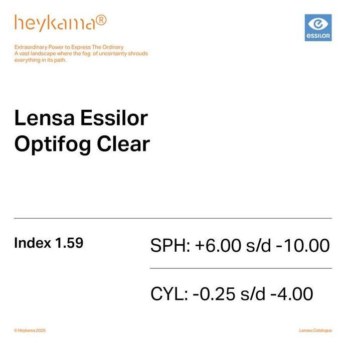 New  heykama - Lensa Essilor Optifog