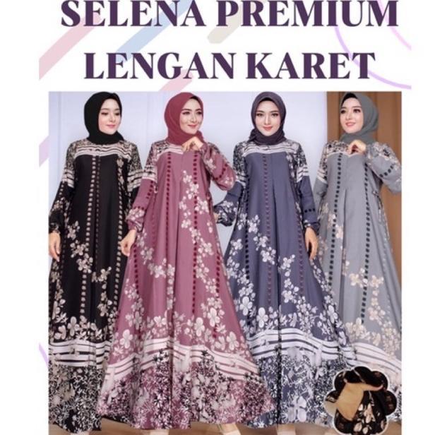 EXCLUSIVE PAKET 100 RIBU ISI 3 GAMIS SELENA PREMIUM LENGAN KERUT