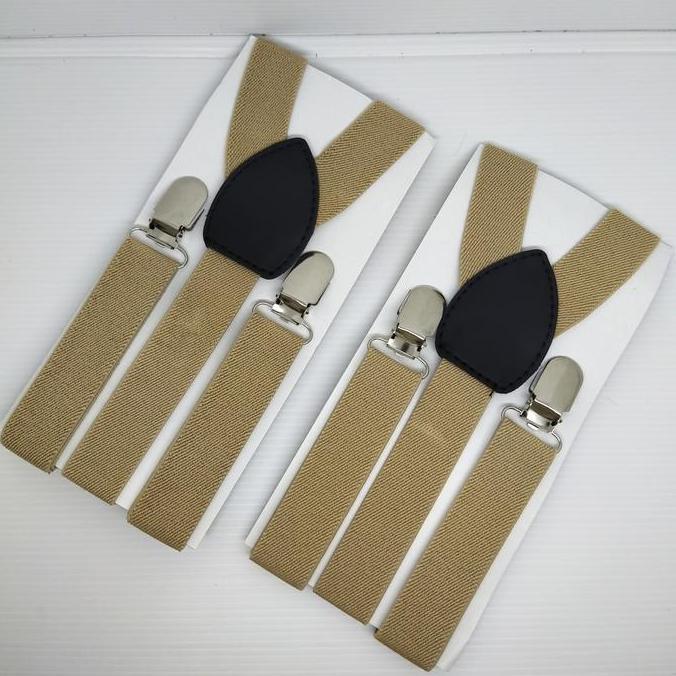 New  Suspender Anak dan Dewasa Pria Perempuan Coklat Tua