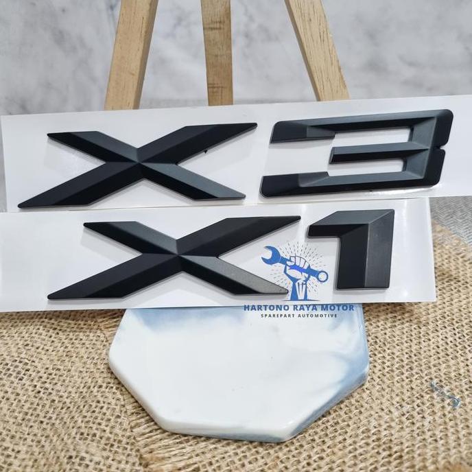 Emblem Sticker Bagasi BMW X3 X1 Emblem BMW- Black