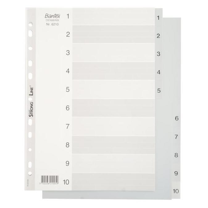 Divider Bantex Plastik A4 6210 (1-10 Index)
