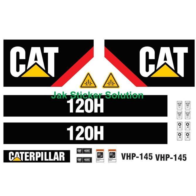 Stiker Grader Cat 120H Sticker Caterpillar