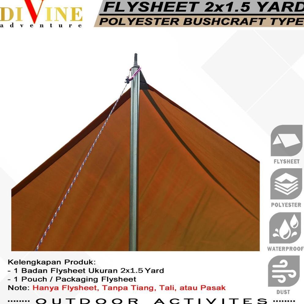 Fast Delivery Flysheet Tenda 200 X 150 Waterproof Camping Atap Tenda Outdoor Kanopi Tenda Flysheet T