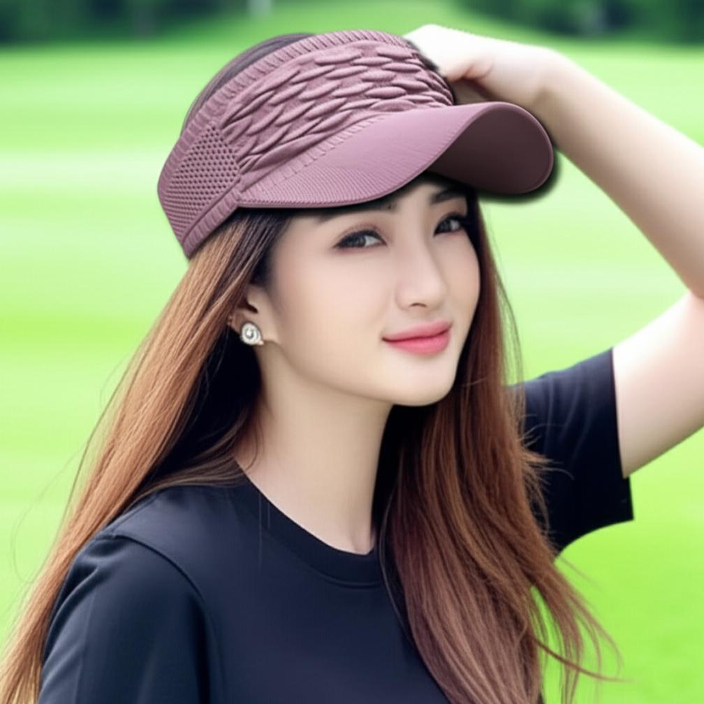 Hot Deals Topi Visor Wanita Topi Olah Raga Bahan Rajut Elastis Sporty Dan Stylist