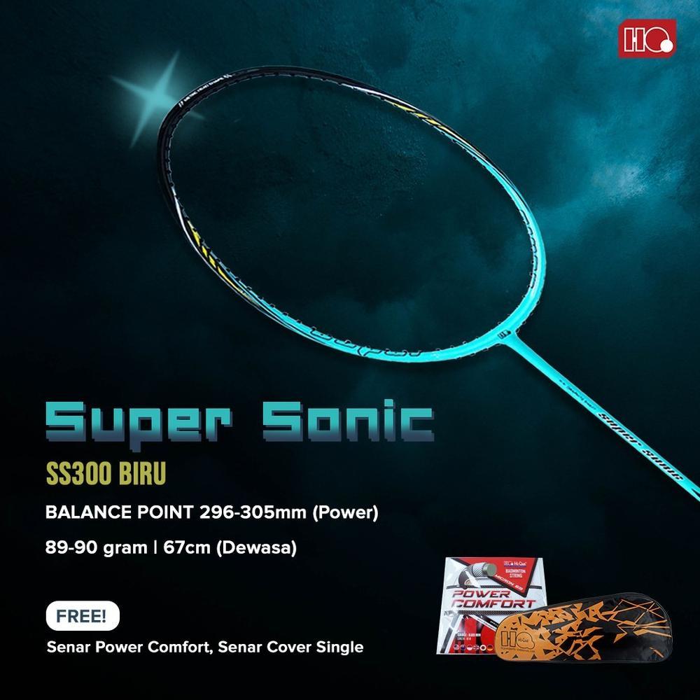 Hot Deals Hi-Qua Raket Badminton Bulutangkis Super Sonic Senar Terpasang Full Set Siap Pakai