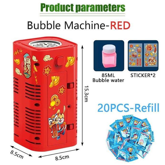 Ready  Bubble Air Maker Mesin Elektrik LED Mainan Gelembung Sabun Otomatis