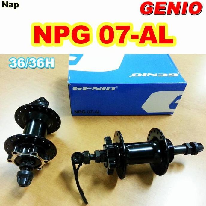 Ready hub freehub GENIO NPG 07 AL 36H 36 hole 6bolt discbrake QR quick release ulir drat sepeda mtb 