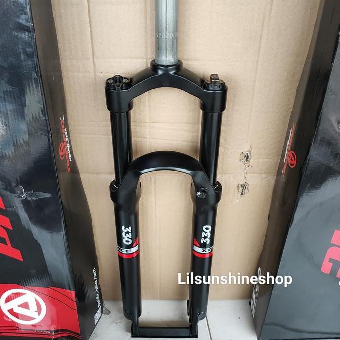 Ready Fork Sepeda MTB 26 Alloy Aluminium PACIFIC XRACE 330 T120 With LOCK Steertube Oversize 28.6mm 