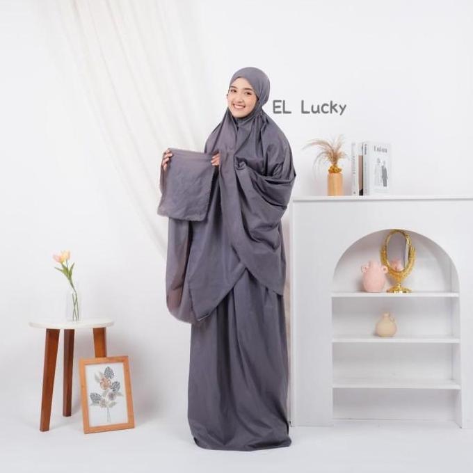 Mukena Alyssa Travel Parasit Korea Premium | Mukena Travel Pouch Tas M