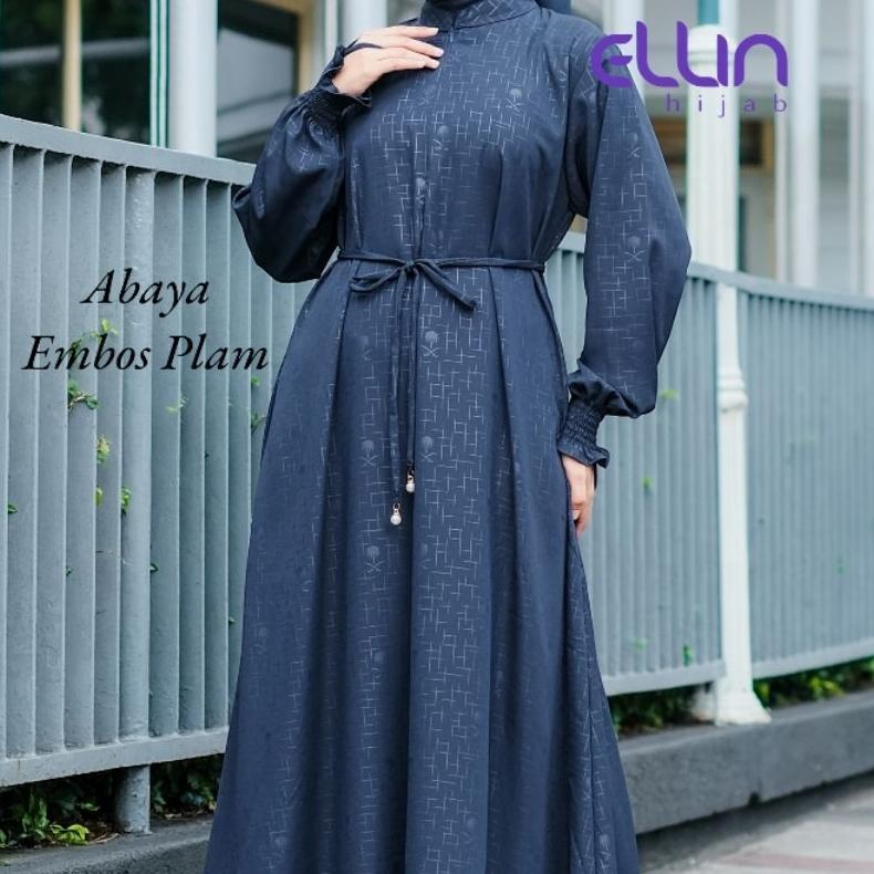 HOT DEALS ELLIN HIJAB - ABAYA WANITA EMBOSS PALM BUSUI FRIENDLY