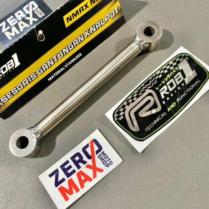 Bracket Breket Bawah Knalpot Stainless ROB1 All New NMAX 2020 2021 UP