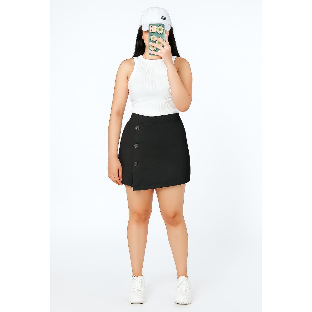 promo terbaru skort wanita jumbo xxl xxxl - celana rok korea highwaist tebal adem | daily & kantoran