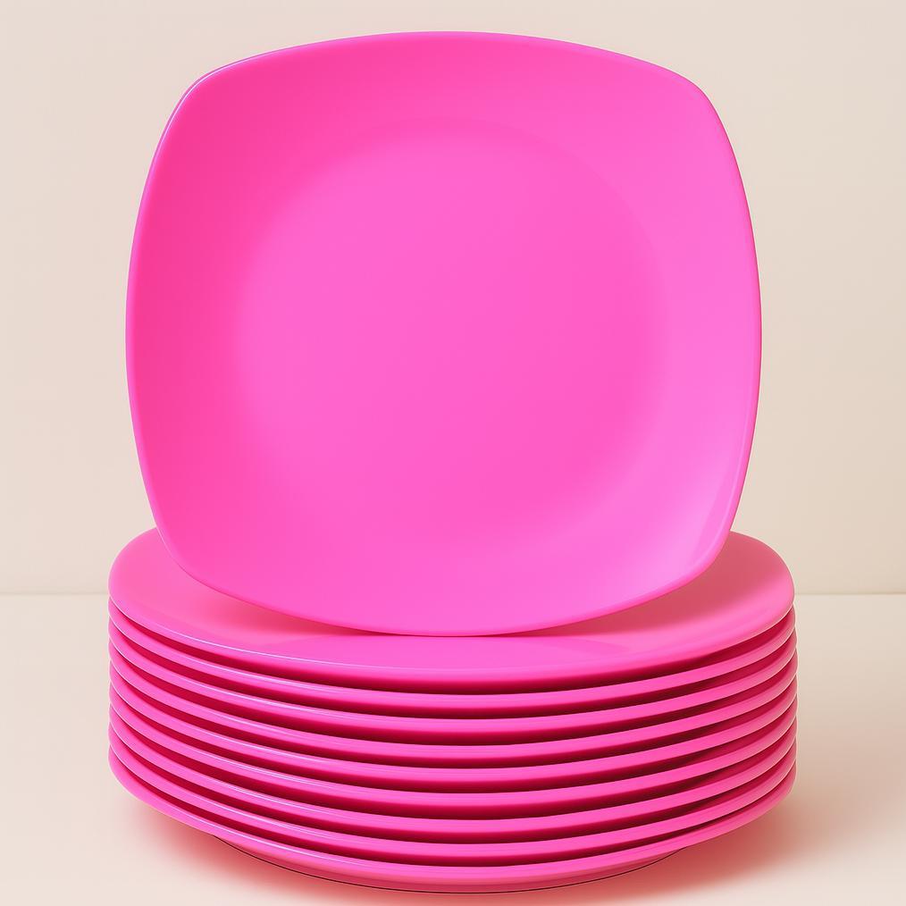 PROMO [12 PCS] PIRING KECIL MELAMIN CEPER SEGI PUTIH 6 INCH KUE TATAKAN GELAS  CEPER SAJI