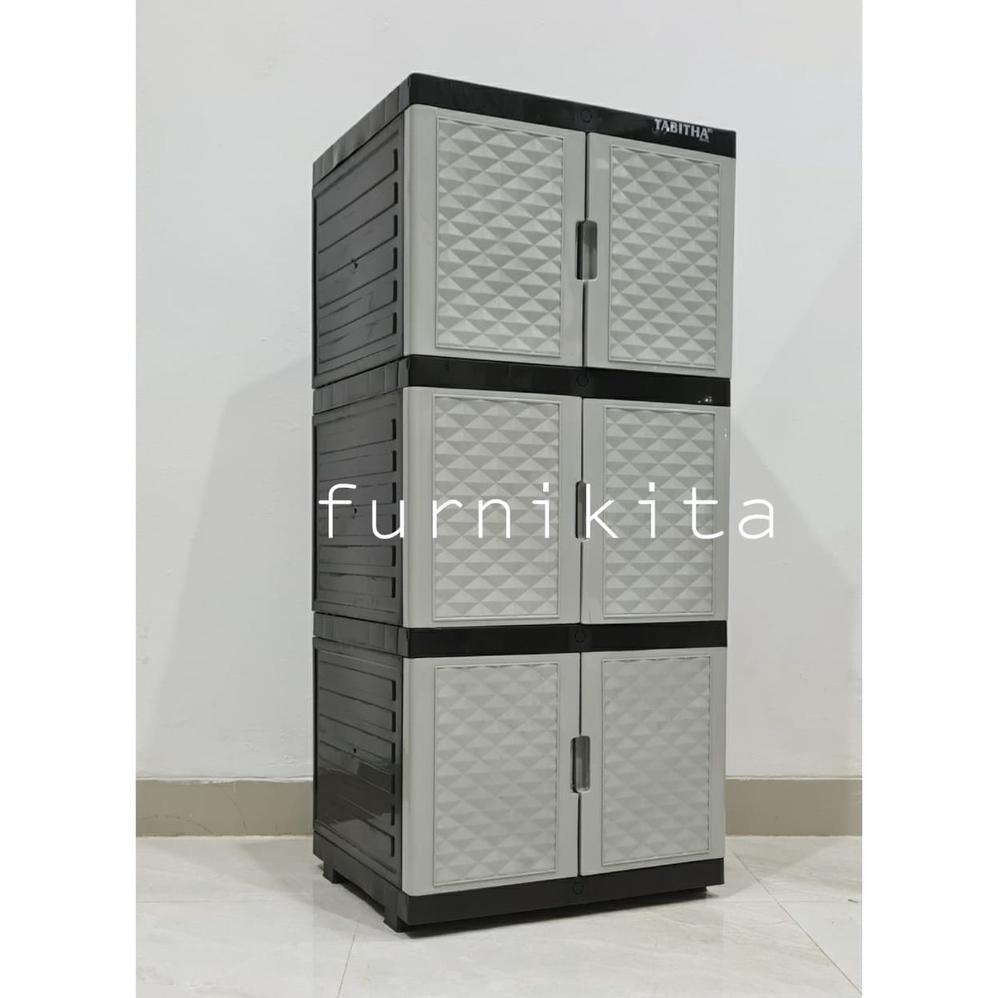 Murah  Lemari Plastik Tabitha Mini Cabinet Serbaguna Full Kunci