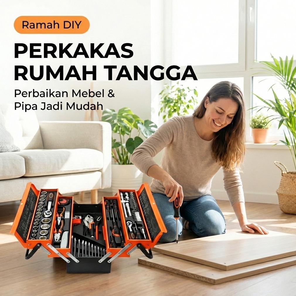 100% AMAN Reaim Toolkit set Kunci Set Lengkap 85 Kunci Sok Set Tool Box Kunci L Set Lengkap