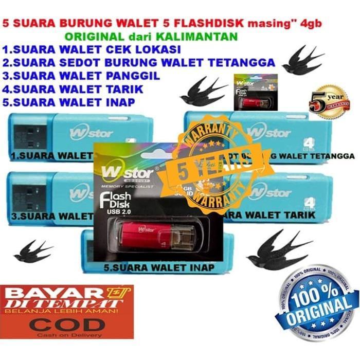 Suara Burung Walet Kalimantan 5 Flashdisk Masing Masing 4Gb New