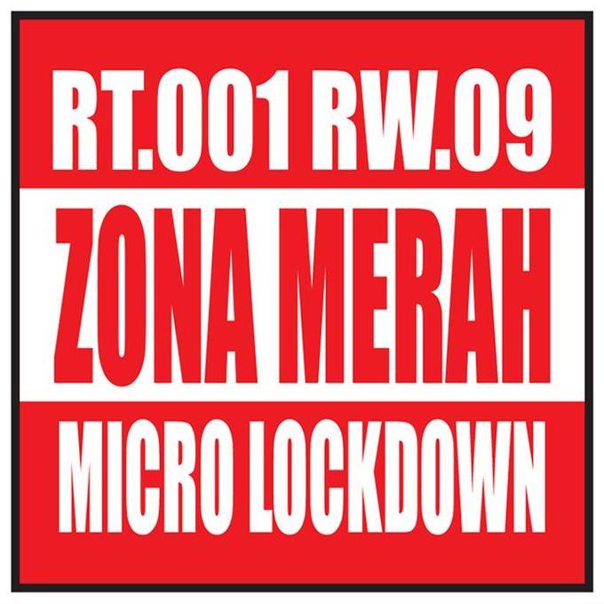 Ready  BANNER / SPANDUK COVID ZONA MERAH / LOCKDOWN