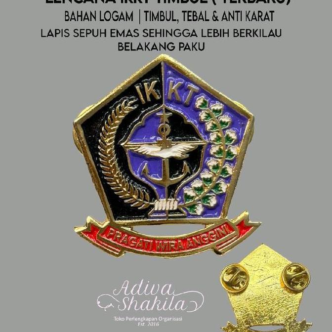 LENCANA IKKT TIMBUL LOGAM / TIPIS KUNINGAN murah