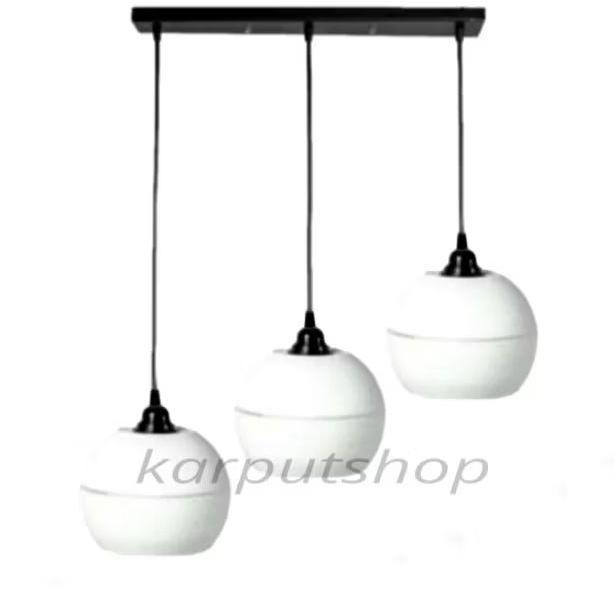 Promo  Lampu Gantung Minimalis 3In1 Bulat Putih Lampu Hias Ruang Tamu