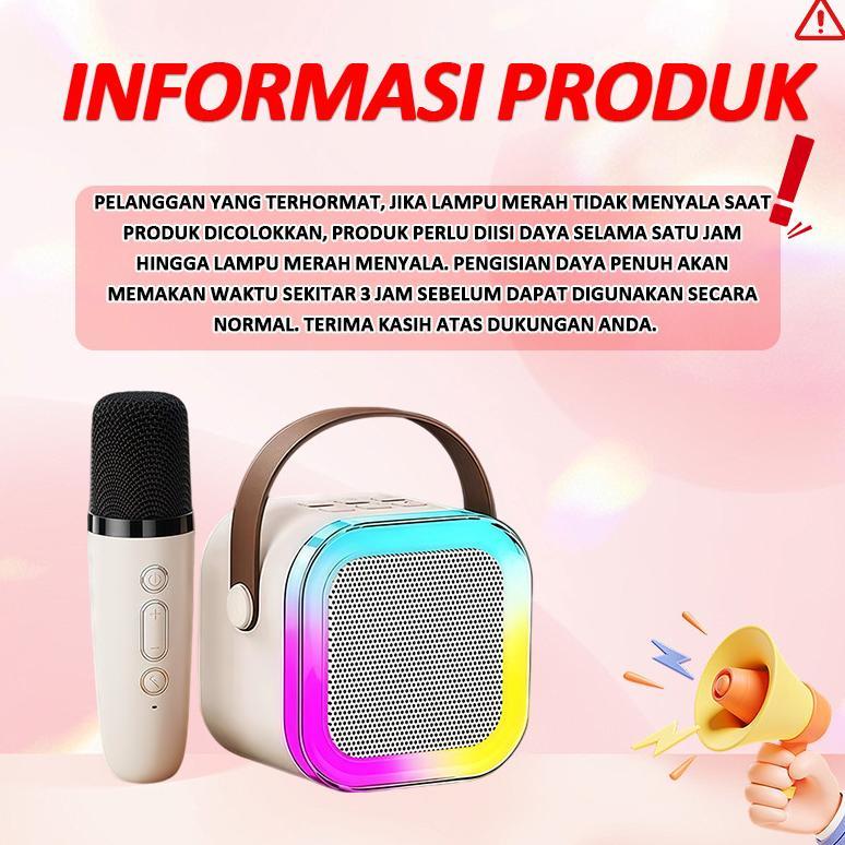 BEST DEALS Mini karoke Speaker Bluetooth 2 mic / Mini karoke Speaker Bluetooth Portabel Penuh Bass /