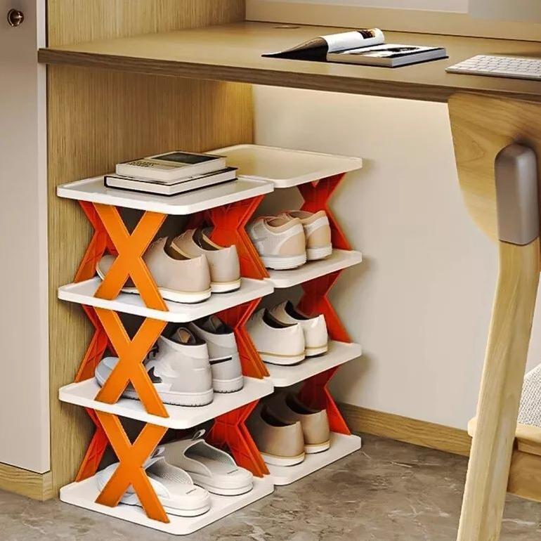 Unik Rak Sepatu Zigzag Plastik Tempat Sandal Sepatu Rak Lipat Serbaguna Multifungsi Terbaru