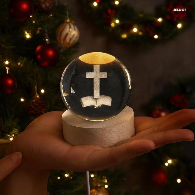 Lampu Tidur Salib Yesus Rohani Glow Lamp Jeloof