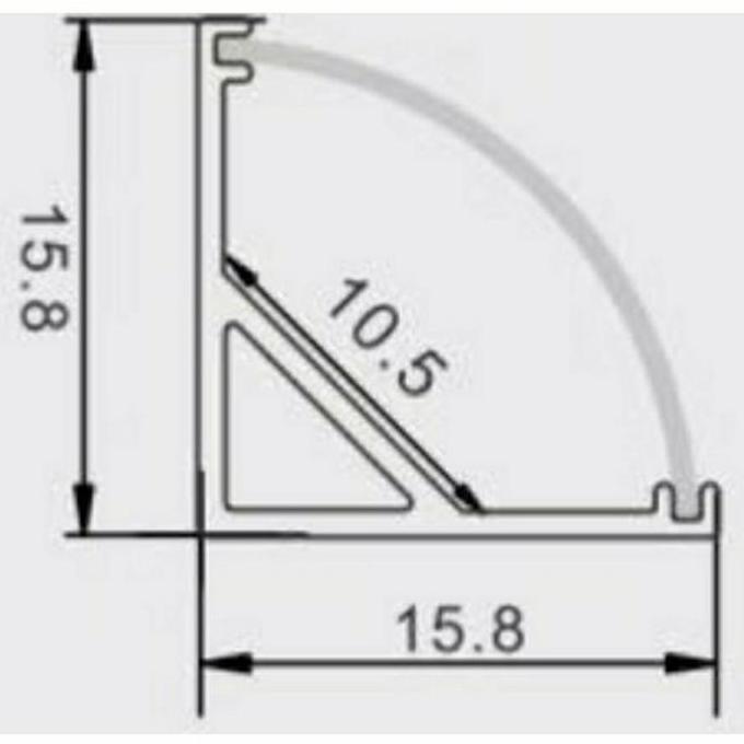 Leggero- Casing Aluminium Hard Strip Led Model V-Reflektor 1 Meter / 1 M