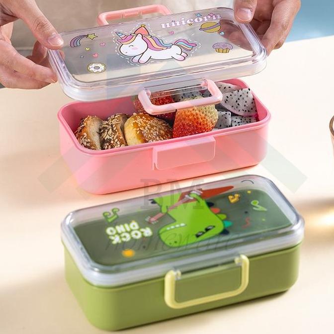 Lansungkirim- Kotak Bekal Anak Tk Karakter Lucu 700Ml / Lunch Box Anak