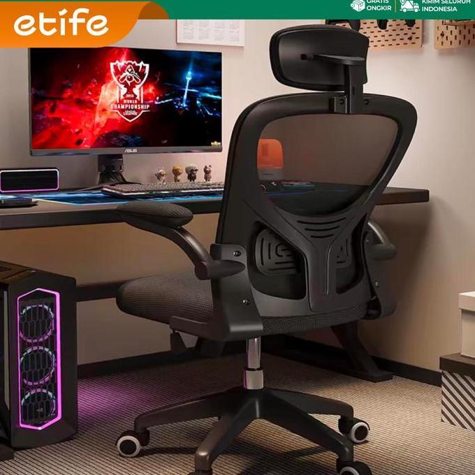 Etife Furniture Kursi Kantor Minimalis/  Kursi Kerja /Kursi Komputer /Kursi Putar Furniture