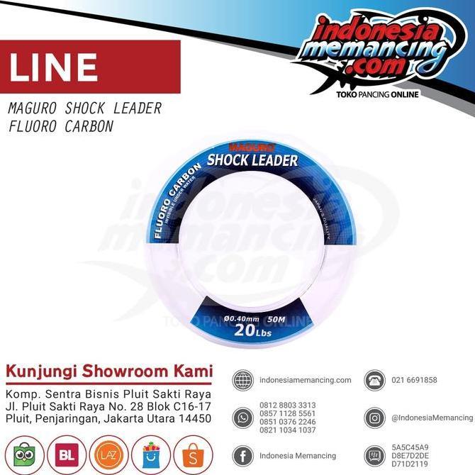 Senar Maguro Fluro Carbon Shock Leader 50M - 20Lb