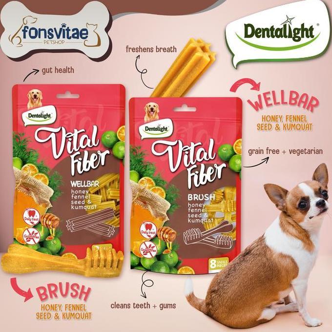 Dogdi- Dentalight Vital Fiber Honey - Snack Anjing