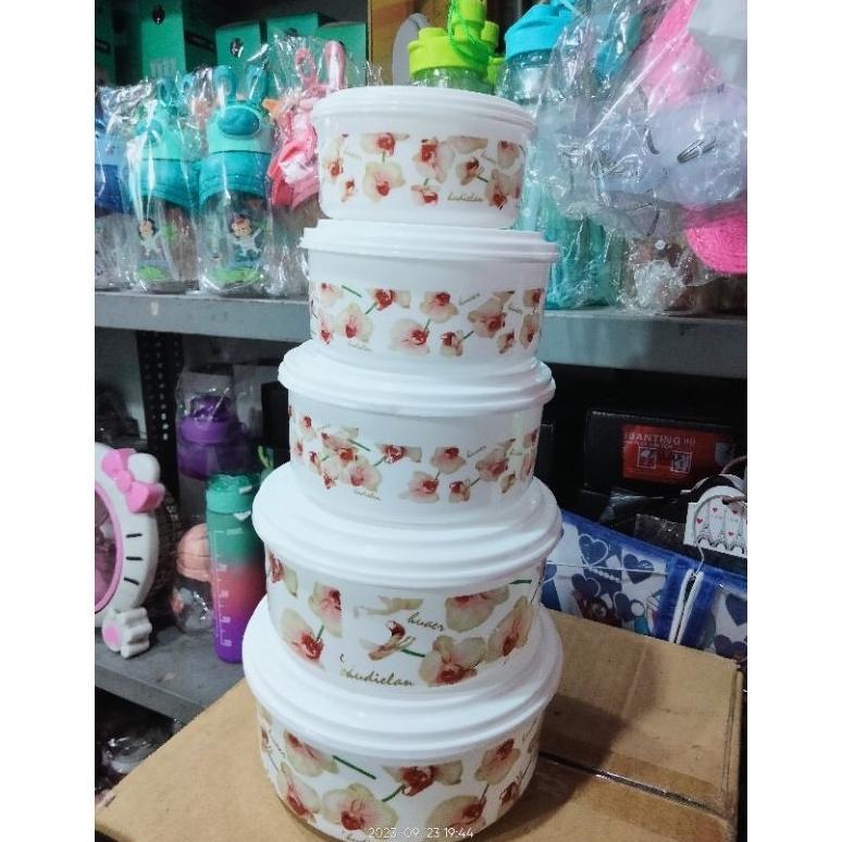 Best Sale Rantang Elea 5 Susun Motif Bunga /Lunch Box /Tempat Makan 5 Susun