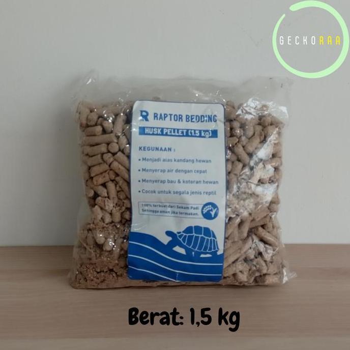 Raptor Bedding Husk Pellet Alas Kandang Reptil Torto Sulcata Kura kura murah