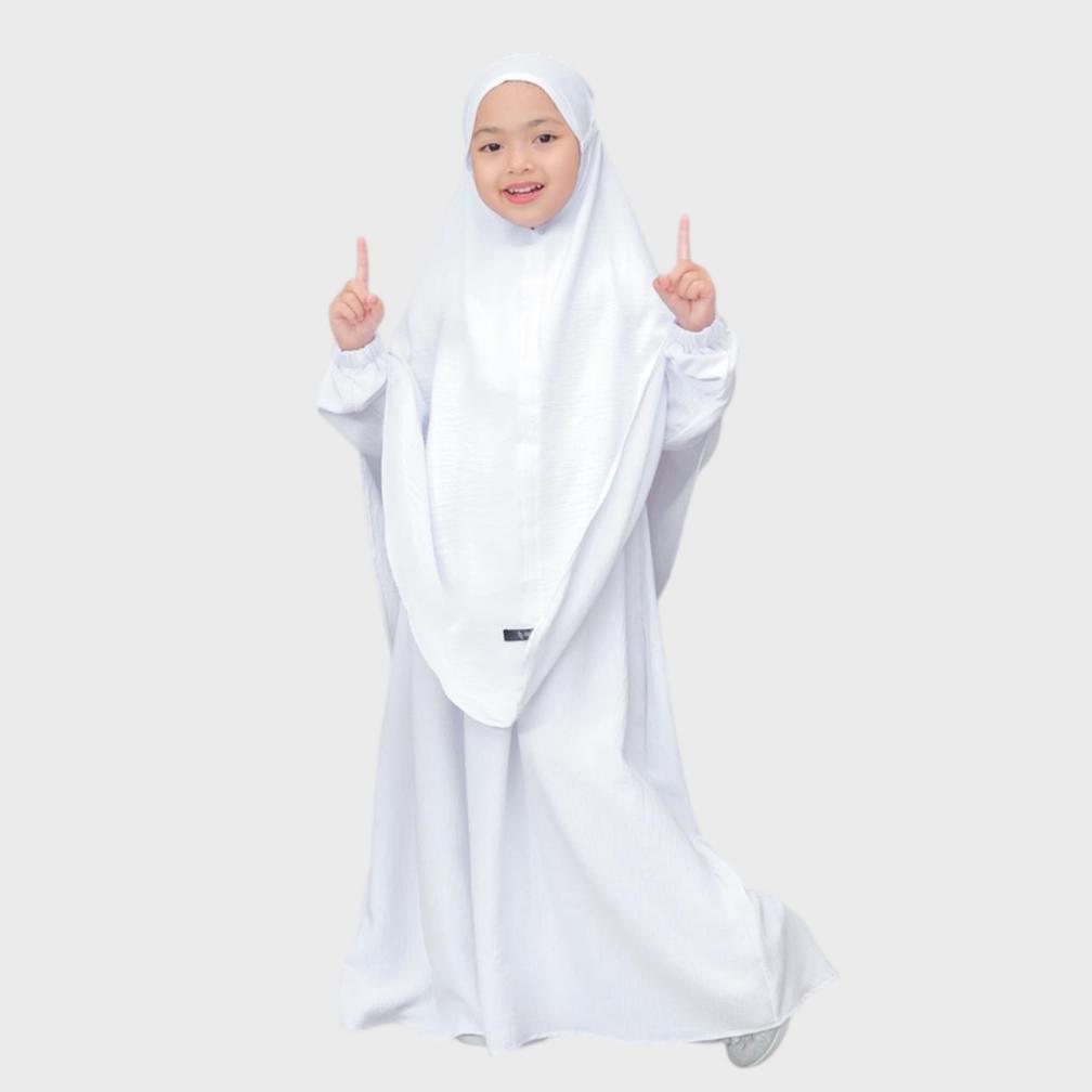 ORIGINAL SALVINA KIDS GAMIS ANAK PEREMPUAN FRENCH KHIMAR FREE CADAR USIA 2 SAMPAI 12 TAHUN INARA SET