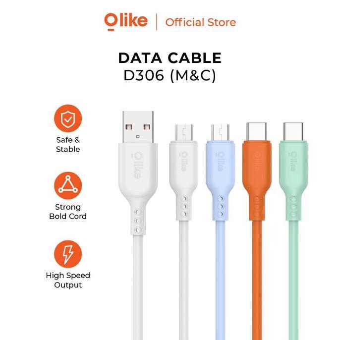 NEW OLIKE D306M Kabel Micro USB OLIKE D306C Kabel Data Type C OLIKE D307M Kabel Micro USB  OLIKE D30