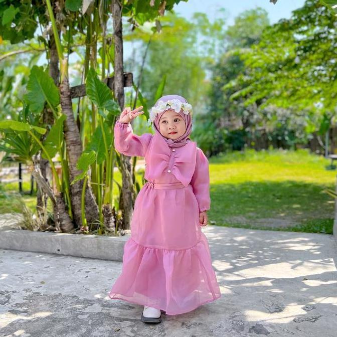 Setelan rok anak organza 1-4thn Baju Muslim