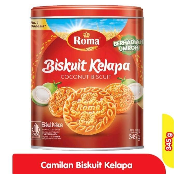 Roma biskuit kelapa kaleng 345 gram Makanan kue kering hampers ramadhan Camilan Food jajan lebaran m