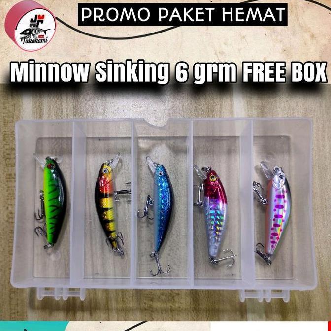 lure minnow pinggiran isi 5 free box