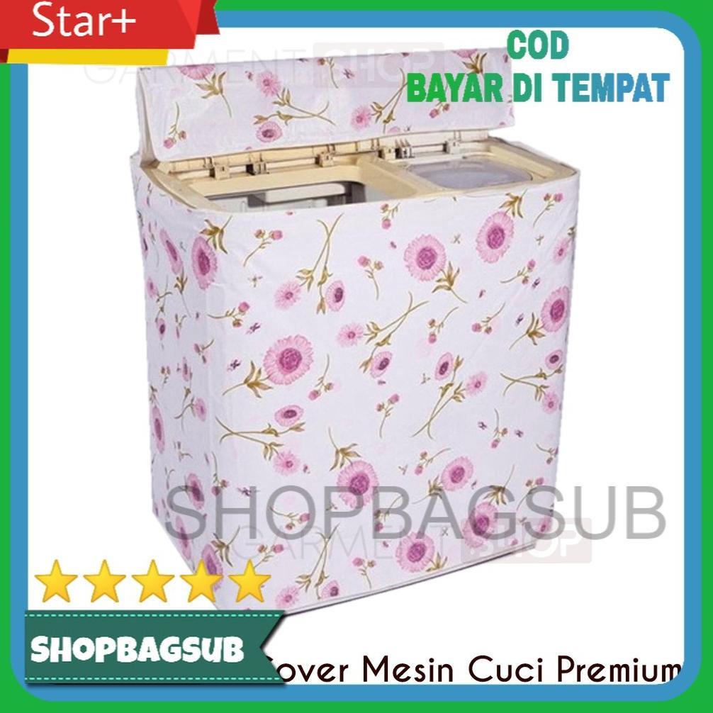HOT SALE Cover Mesin Cuci 2 Tabung  Sarung Mesin Cuci 2 Tabung Penutup Tutup Mesin Cuci 2 Tabung  Bu