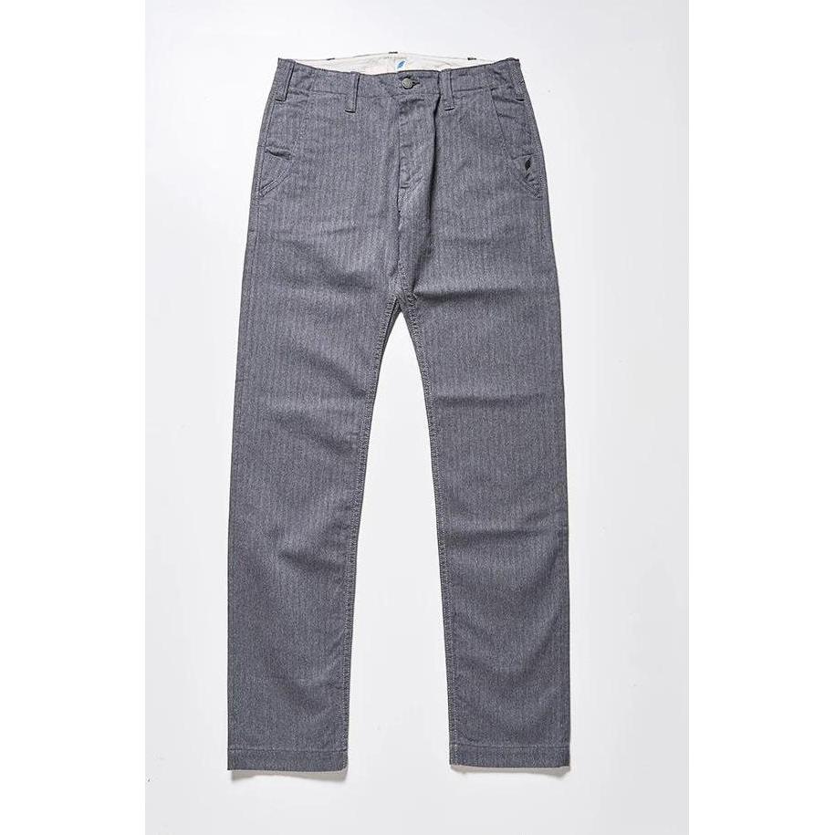 Pure Gry Herringbone Grey Trouser Blue Grey Japan 1168-Gry
