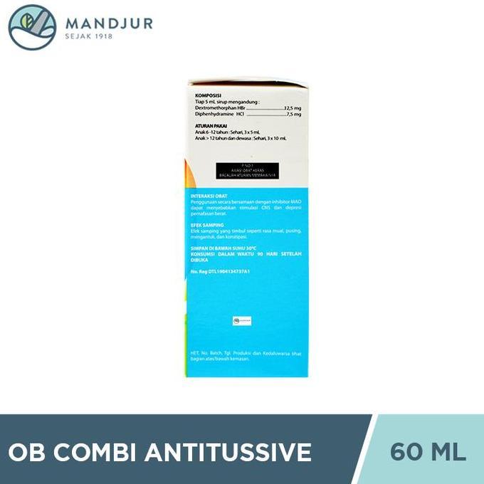 Ob Combi Antitussive Batuk Kering 60 Ml - Obat Batuk Tidak Berdahak