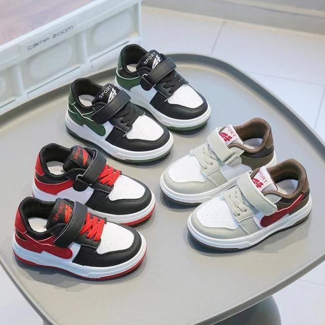 NEW NEWBSTORE SIZE 21-32 SEPATU SNEAKERS  CASUAL ANAK LAKI LAKI PEREMPUAN KEKINIAN IMPORT - NB025 OR