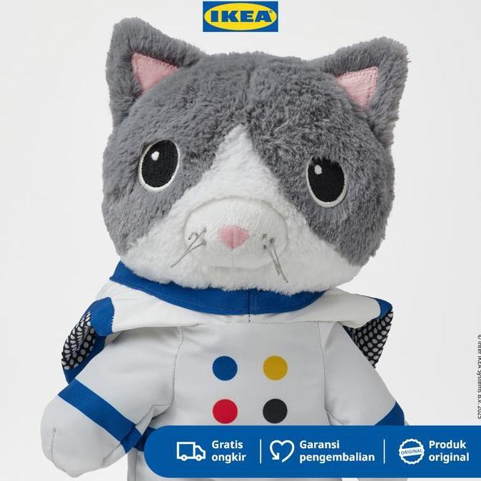 IKEA AFTONSPARV Boneka Astronot Kucing 28 cm Mainan Anak