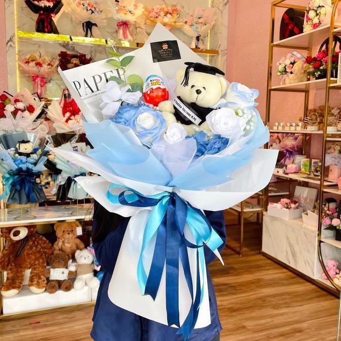 BUKET BONEKA WISUDA /  BUKET BUNGA ARTIFICIAL / BUKET BUNGA WISUDA SNACK