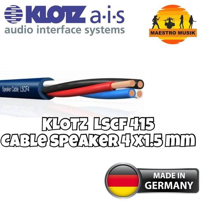 Eceran 5 mtr  Klotz lscf 415 - 4x1.5 mm vmade in germany cable spk
