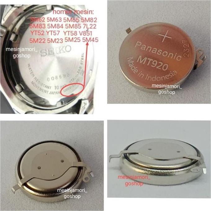 TERBARU - baterai capacitor seiko YT57 YT58 5M54 5M62 5M63 5M82 7L22 302324T ori