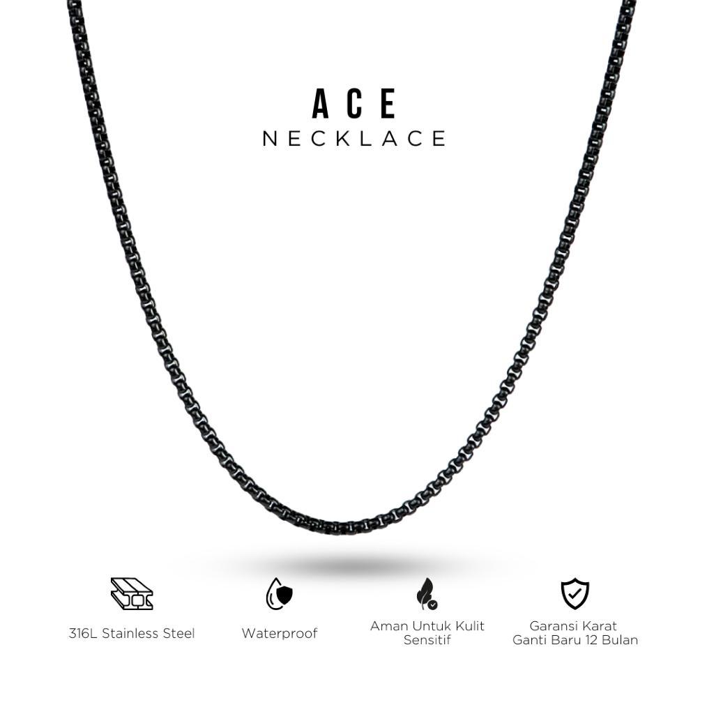 PAKET HEMAT PROJECT NINETYSEVEN - Ace Necklace - Kalung Titanium Pria Wanita Anti Karat 2026