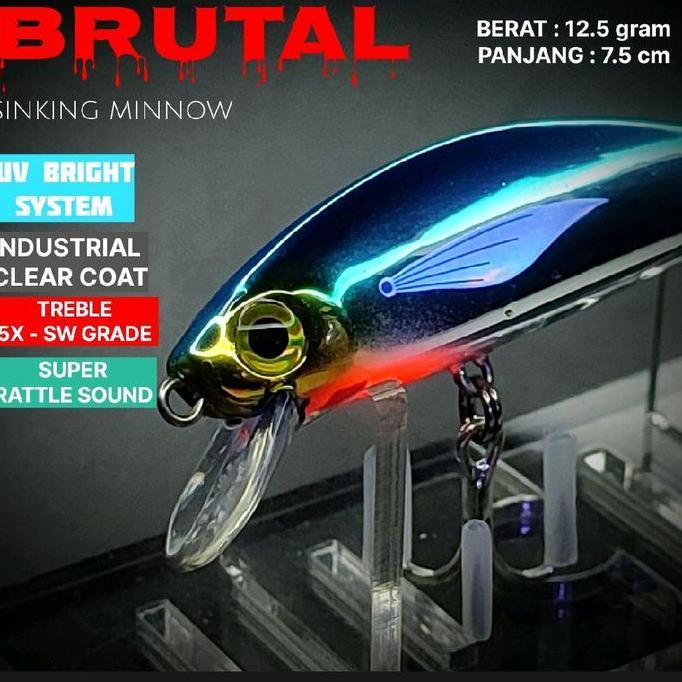 BRUTAL MINNOW SINKING UMPAN PANCING CASTING IKAN LAUT MUARA HAMPALA GT LAIS TOMAN Lure Gabus