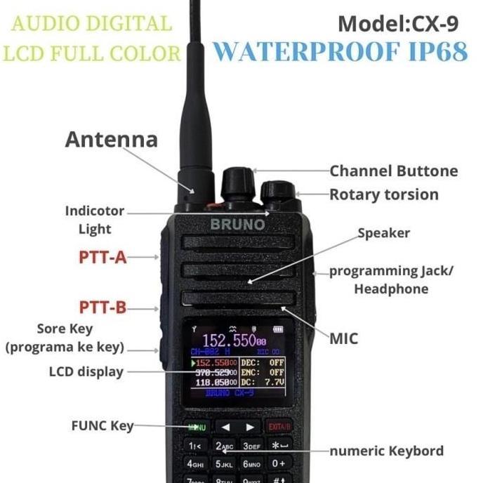 Promo Ht Walkie Talkie Ht Bruno Cx9 Handy Talkie