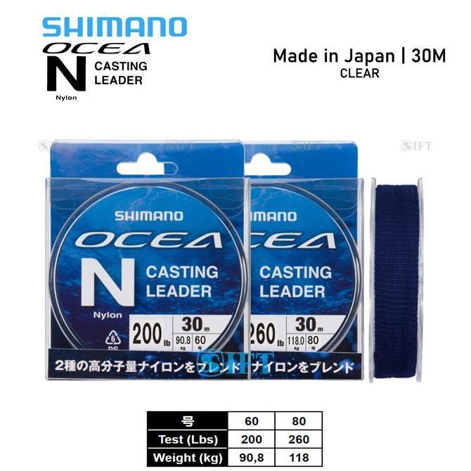 Senar SHIMANO OCEA NYLON CASTING LEADER 30M Clear | Made in Japan | IFT Store